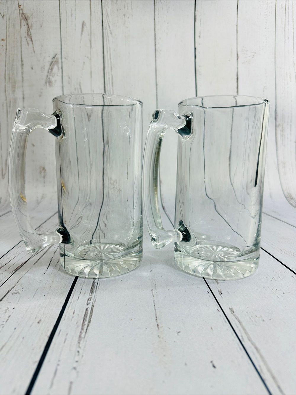 Vintage set of 2 Libbey 5272 25 oz. Customizable Sport Beer Mug